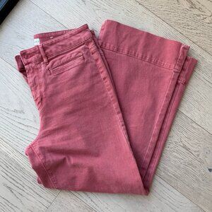 Ann Taylor Loft High Rise Wide Leg Salmon Jeans 26 28